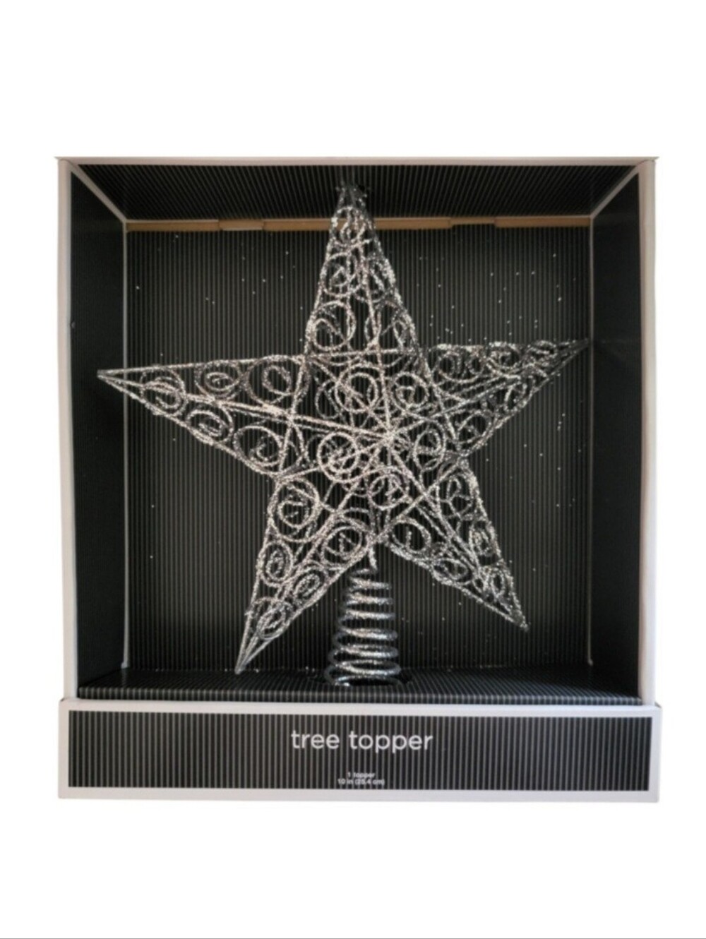 NEW Target Silver Glittery Star Tree Topper
